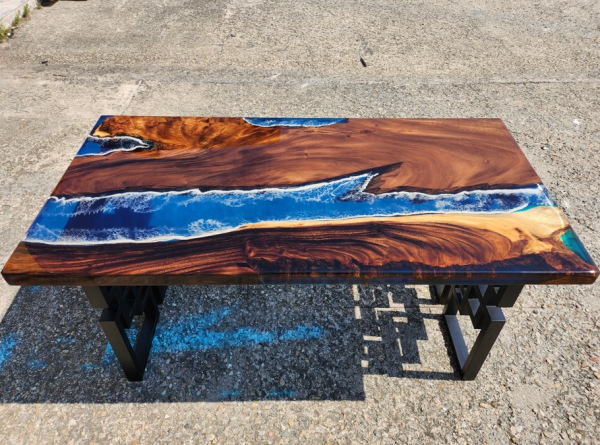 Epoxidový stôl Blue sea - hand made